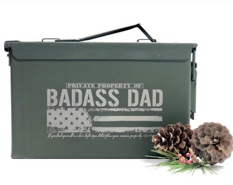 Outdoor Gifts, Father's Day, Ammo Box, Personalized Dad, Father's Day Outdoor Gift