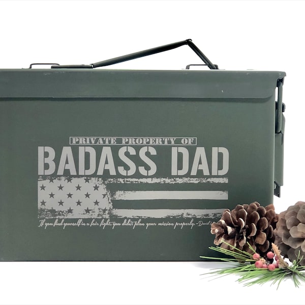 Outdoor Gifts, Father's Day, Ammo Box, Personalized Dad, Father's Day Outdoor Gift