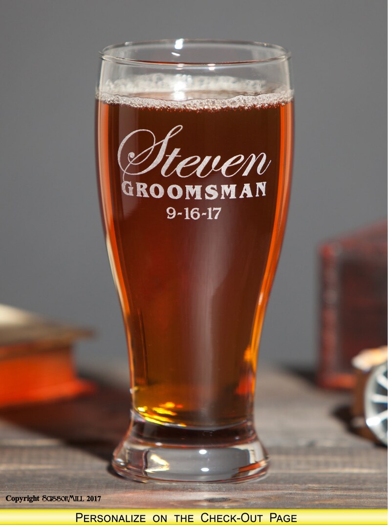 Custom Groomsmen Glasses Best Man Gifts Beer Mugs for Etsy
