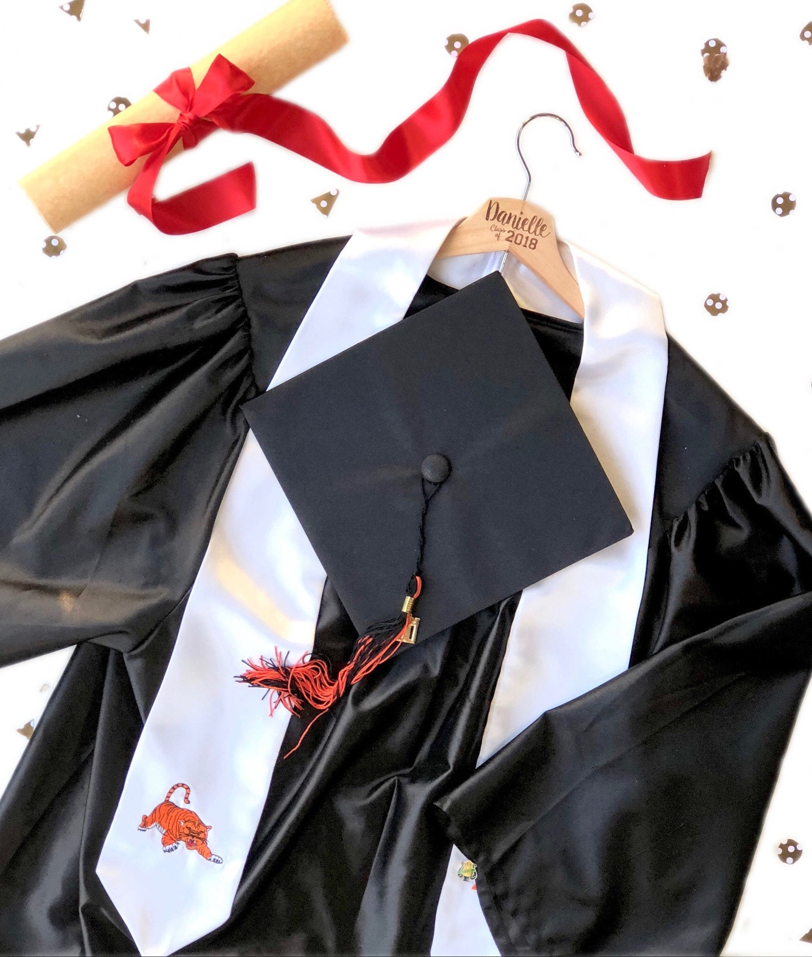 Personalized cap and gown hanger custom graduation cap Etsy