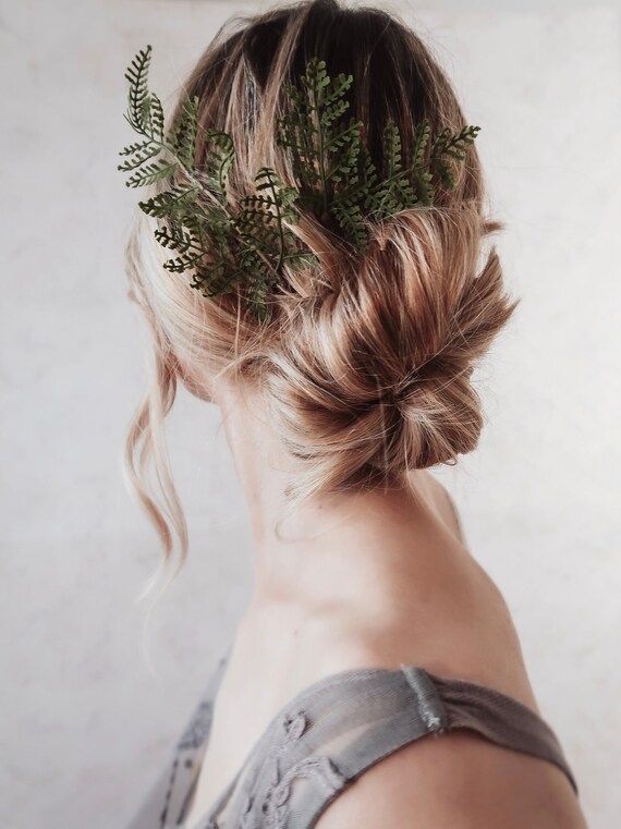 “Eve” Beautiful Gold Leaf Nature Boho Hairpins Rose Gold Leaf Wedding Hair Comb, Floral Bridal Headpiece - Etsy main image 2