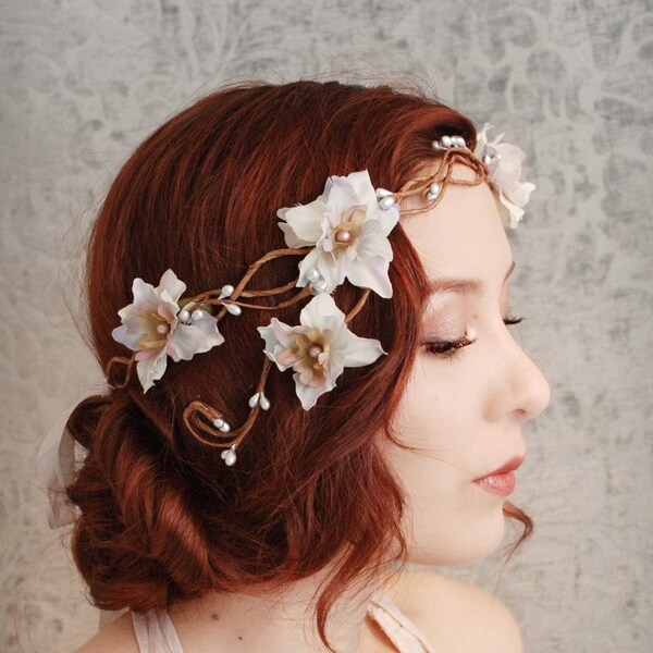 Smoke and mirrors - a floral flapper crown - Last one