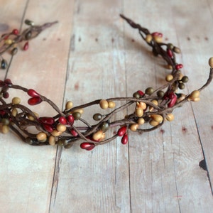 Rustic crown, woodland headband, fall headpiece, berry crown, branch crown, hair accessory by Gardens of Whimsy on Etsy image 1