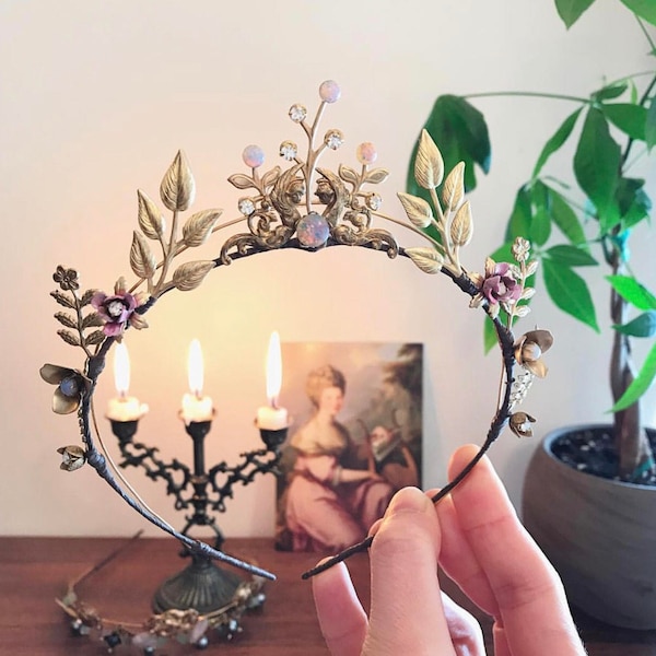 gold laurel headpiece