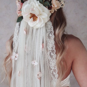 Ethereal Floral Veil Headpiece main image 1