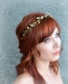 Wedding headband, flower circlet, simple leaf and berry tiara, bridal crown, wedding hair accessories (ivory or white) 
