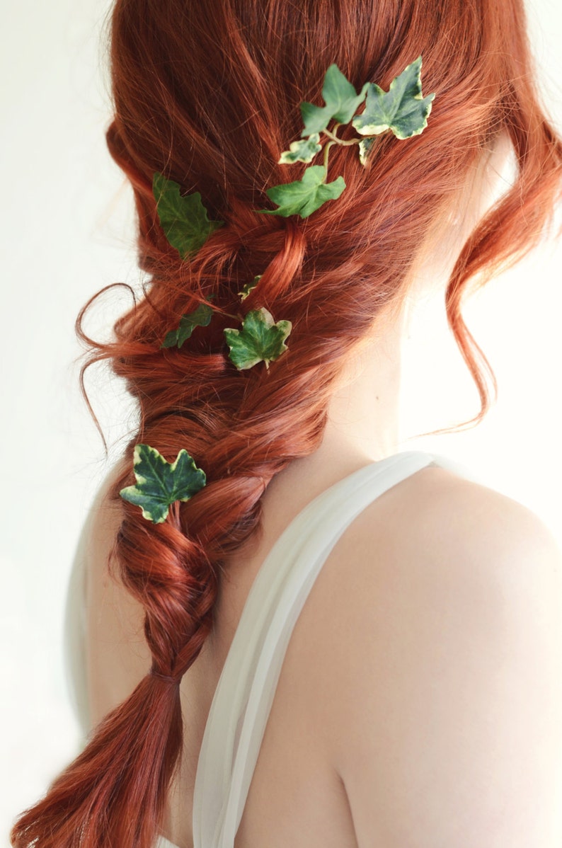 Ivy Hair Pins Leafy Bobby Pins Bridal Hair Leaf Hair Clips Etsy