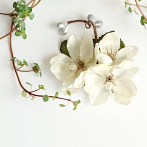 Ivory flower clip, wedding hair clip, bridal headpiece, ivory floral hair pin, flower hair piece, wedding hair accessory - Diana