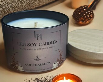Handmade Soy Candle - Coffee Arabica Scent | XMAS Collection | Eco-Friendly | 120ml