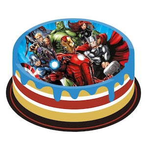 Avengers Edible Cake Topper for Cakes to Customize - Personalized Cake Wafer