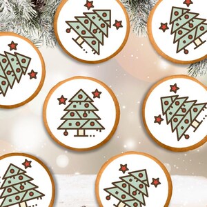 Toppers per biscotti o cupcakes di Natale - cialde commestibili personalizzate Natalizie