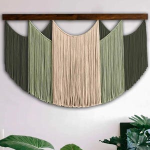 Fiber Wall Art, Mid Century Modern Large Wall Art, Yarn Art Wall Hanging, Large Macrame Wall Hanging, Textile Wall Art, Tapestry Hanging