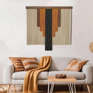 Stylish Macrame Wall Art, Square Fiber Wall Art, Interiors Textile Wall Hanging, Geometric Wall Hanging, Tapestry Textile Wall Hanging,