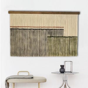 Large Dip Dye Macrame Wall Hanging, Textile Wall Hanging Abstract, Black Fiber Wall Hanging, Modern Farmhouse Living Room Wall Art,