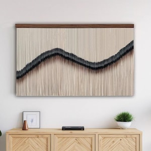 Extra Large Waves Macrame Wall Hanging, Fiber Wall Art Large, Woven Fiber Wall Hanging, Textile Fiber Art Tapestry, Sustainable Wall Art