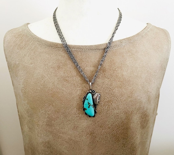 Striking Vintage Native American Jewelry Zuni Turquoise Sterling Silver Feather Ring Old Striking Vintage Native American Jewelry Zuni Turquoise Sterling Silver Feather Ring Old