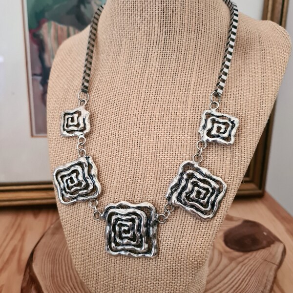 Floral Bib Necklace Etsy