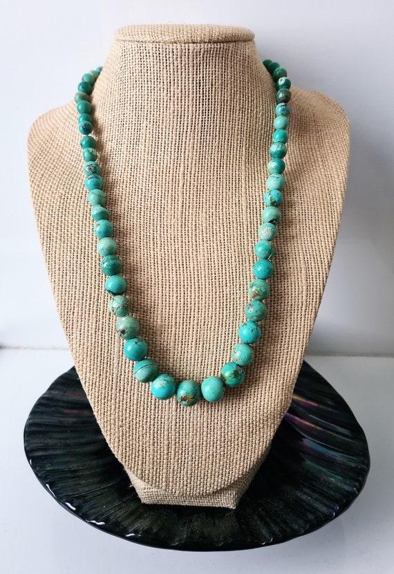 Gorgeous Natural Genuine Turquoise Long Necklace.… - image 1