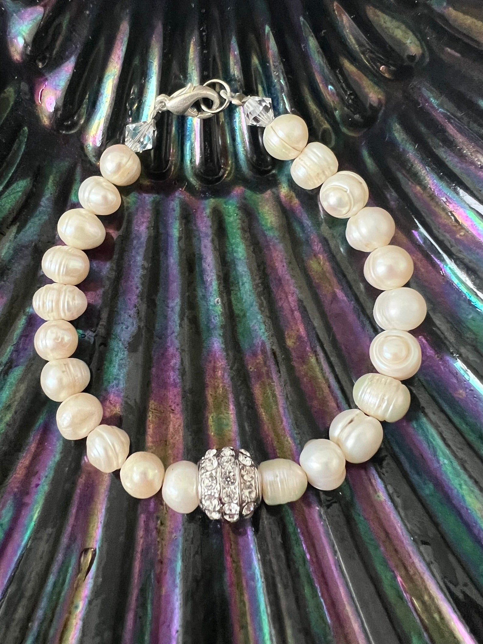 Sophisticated Baroque Freshwater Pearl Bracelet