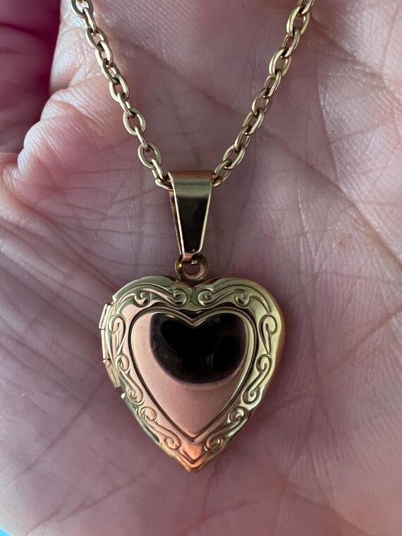 Gold Filled Heart Locket Pendant  | Heart Locket Pendant | Gold Filled Heart Locket | Locket Heart Necklace Gold Filled Locket Keepsake View 4