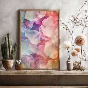 Abstract Floral Print: Colorful Botanical Wall Art (Digital Download)
