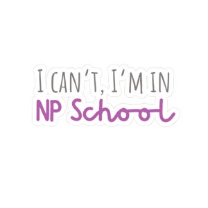 NP School Kiss-Cut Stickers, Nurse Practitioner Decals, Laptop Stickers, Water Bottle Decal, Healthcare Humor, Grad Student Gift, Sarcasm image 4
