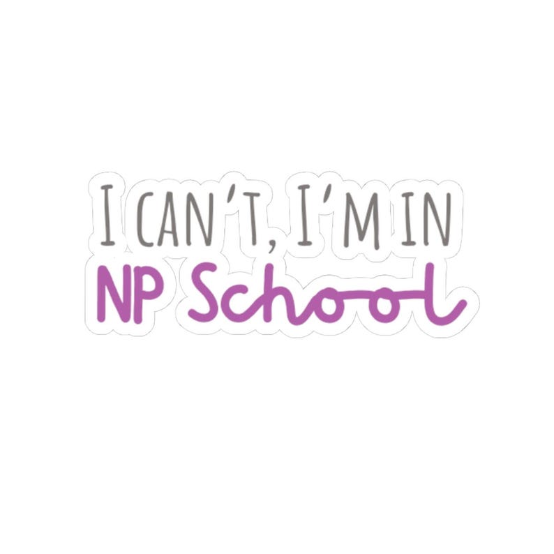 NP School Kiss-Cut Stickers, Nurse Practitioner Decals, Laptop Stickers, Water Bottle Decal, Healthcare Humor, Grad Student Gift, Sarcasm image 4