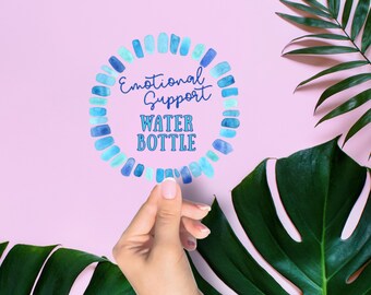 Adesivo transparente para garrafa de água com mensagem de apoio emocional, Hidrate-se, Sarcasmo, Irônico, Humor, Adesivo Yeti, Adesivo Hydroflask, Adesivo Stanley