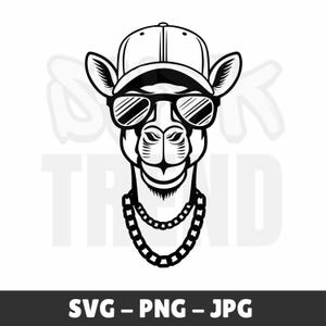 Funny Camel Png Svg, Cute Line Art Camel Animal Clipart, Farm Animals Vector File, Camel Svg Png for Cricut & Silhouette
