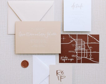 Hand Lettered Desert Inspired Wedding Invitations • The Palm Suite Sample Pack