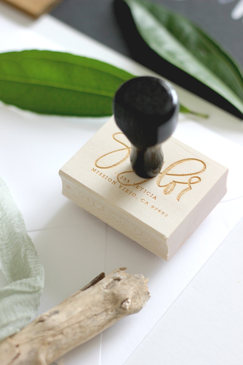 Custom Calligraphy Address Stamp Etsy