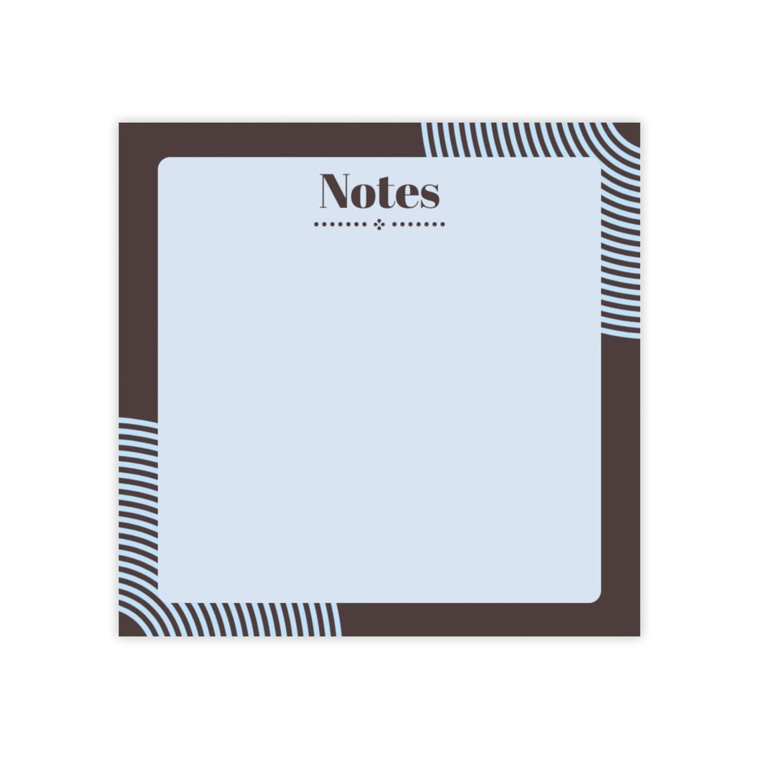 Sticker Note 696 Cool Ice Blue Chic Wave Sticky Notes, Aesthetic Wavy Memo Pads, Cute ...