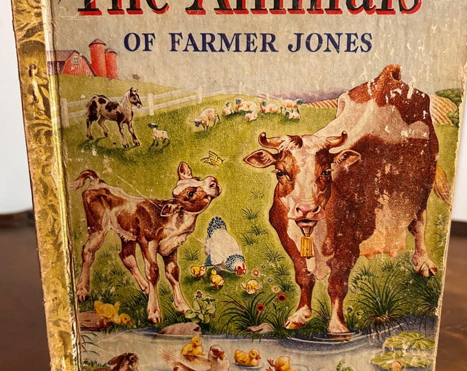 Vintage the Animals of Farmer Jones A Little Golden Book. 1942 - Etsy