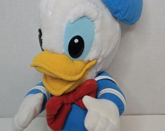 Donald Duck Vintage Playskool Walt Disney 1990's Sailor Suited 12in Plush Toy