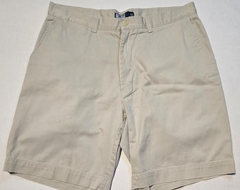 Polo By Ralph Lauren Hombre VTG Casual Clásico Preppy Chino Beige Corto Talla 35