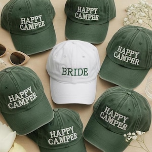 Embroidered Camp Bachelorette Hat | Personalized Bachelorette Party Cap | Bridal Party Gift | Unisex Baseball Cap | Bachelorette Party Favor