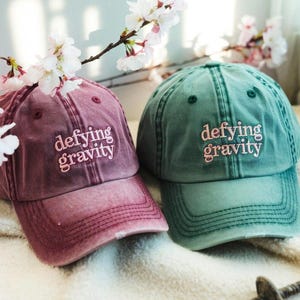 Wicked Defying Gravity Inspired Embroidered Hat Wicked Defy Gravity Hat, Wizard Movie Fan Gift, Wizard of Oz Fan Gift