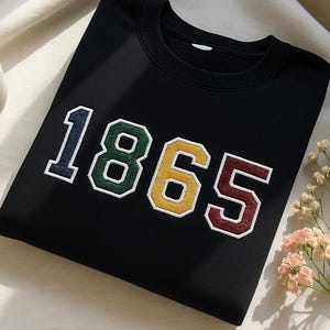 Celebrate 1865 Juneteenth Embroidered SweatShirt, Juneteenth Shirt, Freedom Shirt, African American Juneteenth Shirt, Black History Shirt