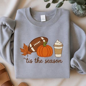 Cozy Season Embroidered Sweatshirt, Cozy Season Sweatshirt, Autumn Sweatshirts, Sweatshirts for Her, Fall Sweatshirt, Cozy Autumn Shirt