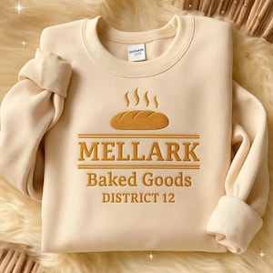 Mellark Baked Goods Embroidered Shirt, Bookish Embroidered Shirt, Mellark Baked Goods Everdeen Apothecary Odair Fisheries, Book Lover Gift