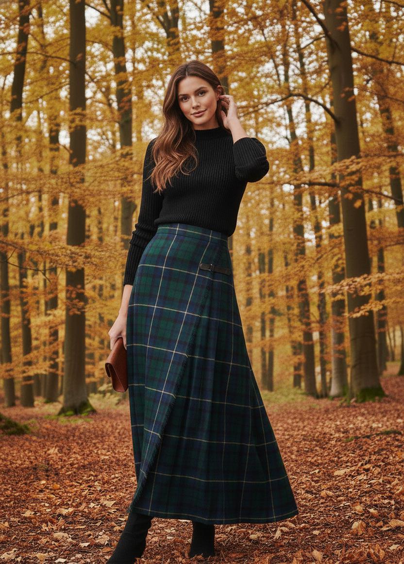 Max Mara gonna kilt scozzese donna - Pomella Vintage Shop