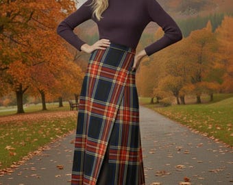 Damen Scottish Tartan Maxi Rock Traditionelle Highland Damen in voller Länge Kilt Bestes Geschenk für sie in mehr als 50 Tartans angeboten