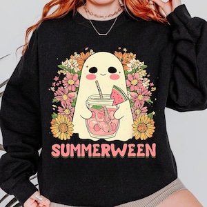 Ghost Summer Halloween png, Retro Summer Halloween Png, Summerween png, Halloween cocktail summer png, Ghost Summer Shirt png
