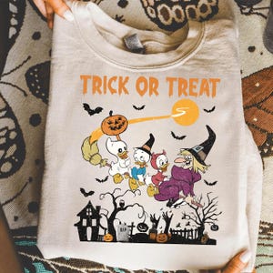 Duck Tales Trick or Treat PNG, Huey Dewey Louie Halloween Disney Digital Download, Witch Hazel Mickey&#39;s Not So Scary Party