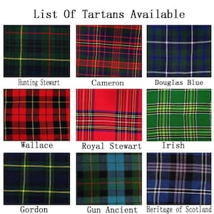 Traje escocés para hombre, hecho a mano, Highland, 10 piezas, falda escocesa de boda con cabeza de ciervo, disponible en más de 50 tartanes. imagen 3