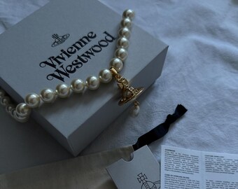 Vivienne Westwood Triple Pearl Choker - Etsy Vivienne Westwood Triple Pearl Choker - Etsy