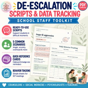 Toolkit voor de-escalatie op school | Scripts, referentiekaart en gedragsregistratie