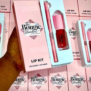 50 Sets Private Label Hydrating Lip Gloss + Creamy Long Lasting Lip Liner Kit: Vegan, Cruelty-Free