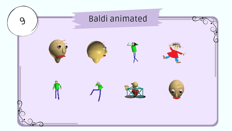 9animated Baldi Emote for Twitch, Youtube and Discord - Etsy