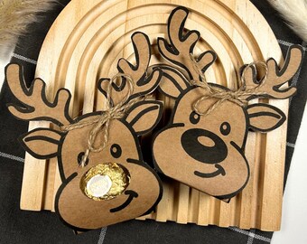 Druckvorlage Tischdekoidee Weihnachten | Gastgeschenkidee Vorlage zum ausdrucken und ausschneiden | PDF | Bastelvorlage Mitbringselidee